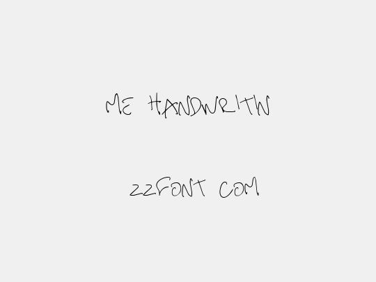 me handwritin