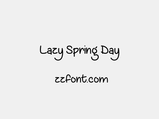 Lazy Spring Day