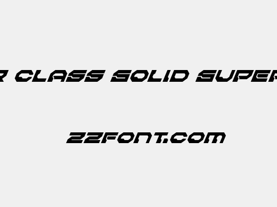 Pulsar Class Solid Super-Italic