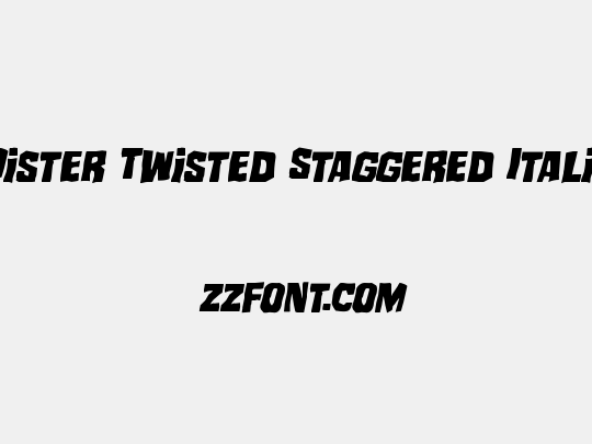 Mister Twisted Staggered Italic
