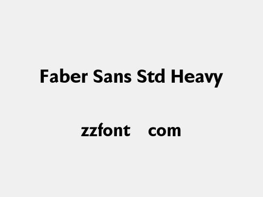 Faber Sans Std Heavy