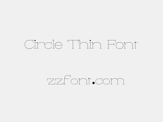 Circle Thin Font