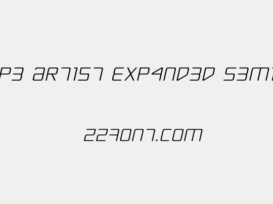 Escape Artist Expanded Semi-Italic