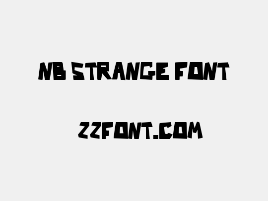 Nb Strange Font