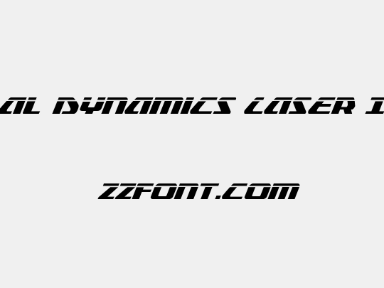 Global Dynamics Laser Italic