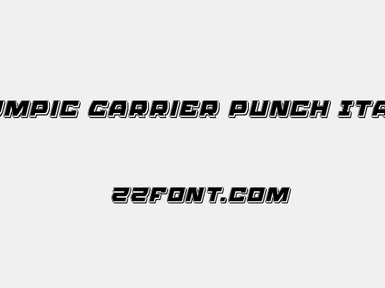 Olympic Carrier Punch Italic