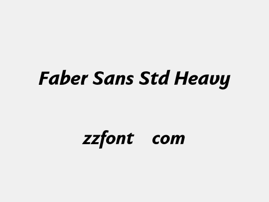 Faber Sans Std Heavy