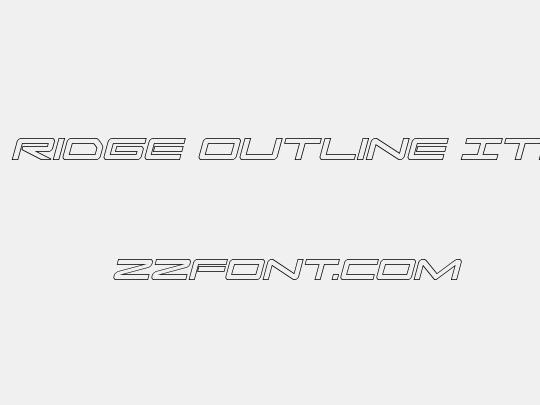 Sky Ridge Outline Italic
