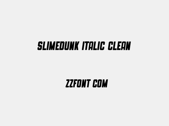 SLIMEDUNK ITALIC CLEAN