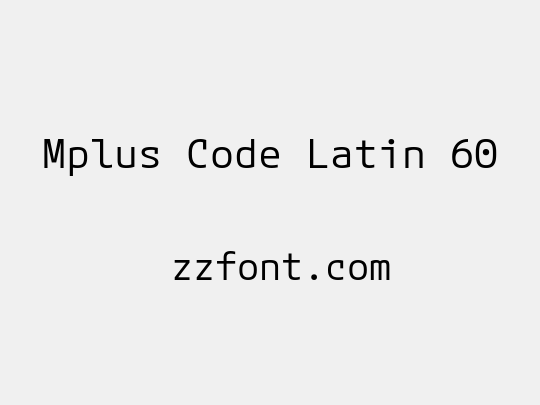 Mplus Code Latin 60