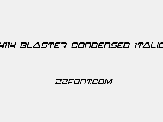 4114 Blaster Condensed Italic