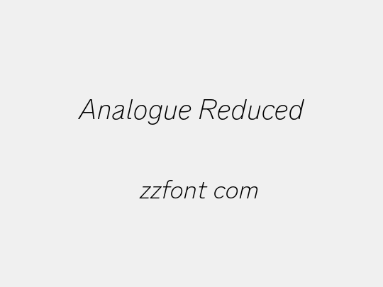 Analogue Reduced