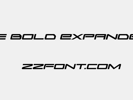 Sky Ridge Bold Expanded Italic