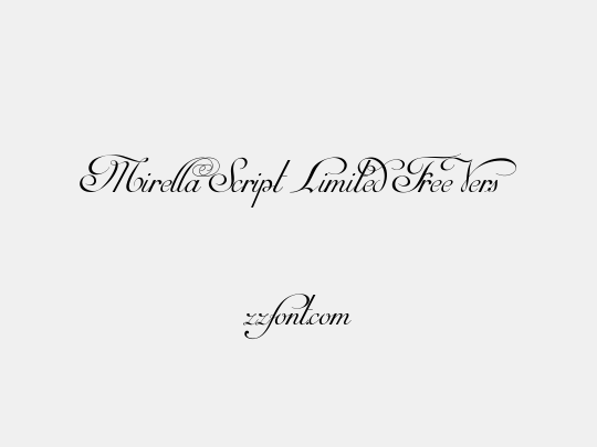 Mirella Script Limited Free Version.vfb