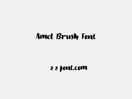 Amel Brush Font