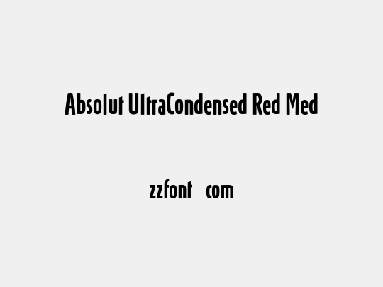 Absolut UltraCondensed Red Med