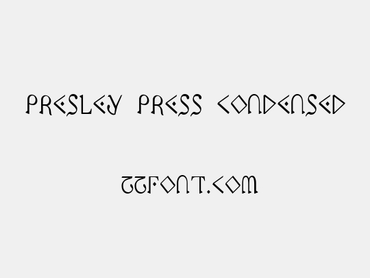 Presley Press Condensed