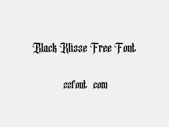 Black Klisse Free Font