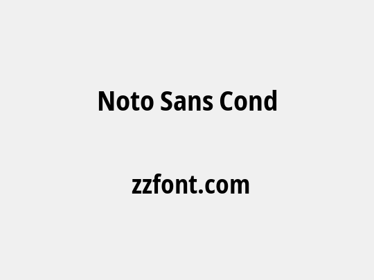 Noto Sans Cond