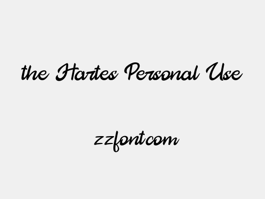 the Hartes Personal Use