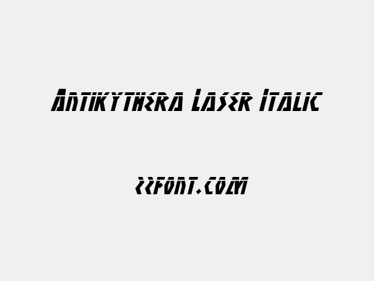Antikythera Laser Italic