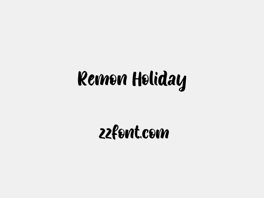 Remon Holiday