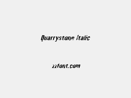 Quarrystone Italic