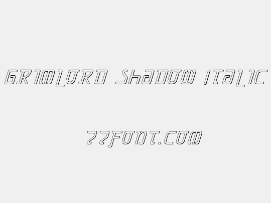 Grimlord Shadow Italic