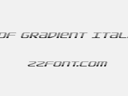 SDF Gradient Italic