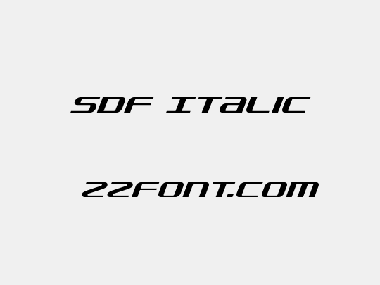 SDF Italic