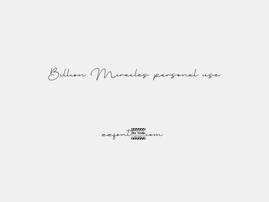 Billion Miracles personal use
