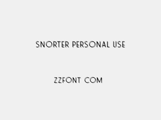 SNORTER PERSONAL USE