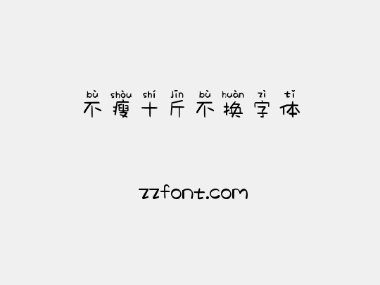 不瘦十斤不换字体