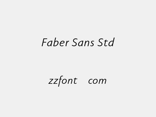 Faber Sans Std