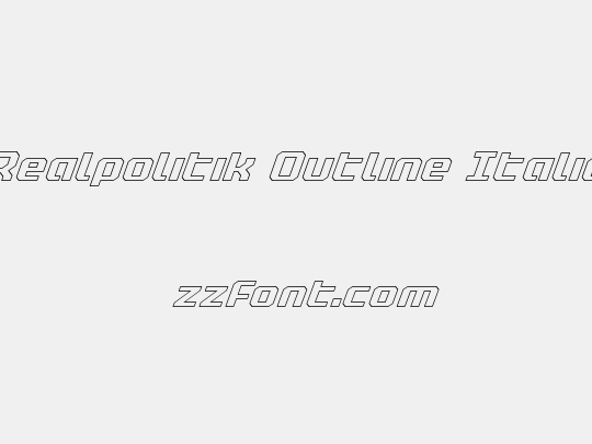 Realpolitik Outline Italic