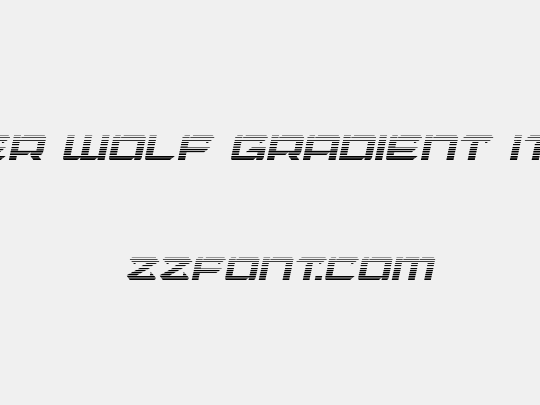 Laser Wolf Gradient Italic