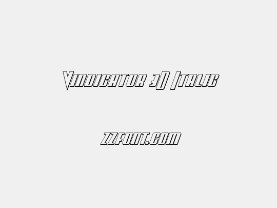 Vindicator 3D Italic