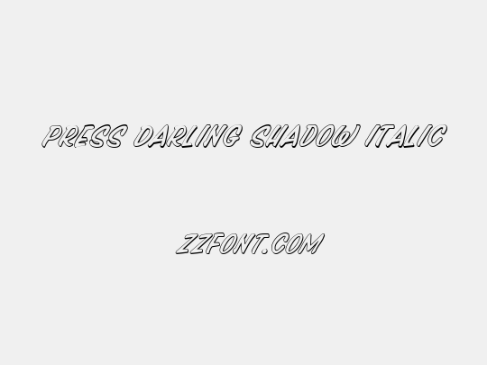 Press Darling Shadow Italic