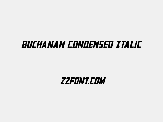 Buchanan Condensed Italic