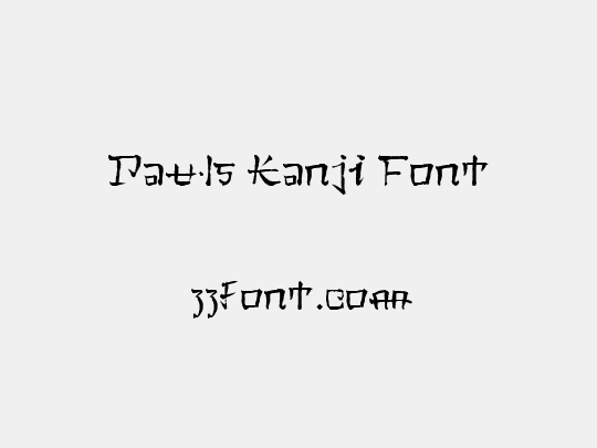 Pauls Kanji Font