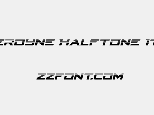 Cyberdyne Halftone Italic