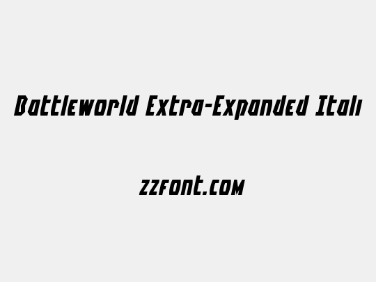 Battleworld Extra-Expanded Italic