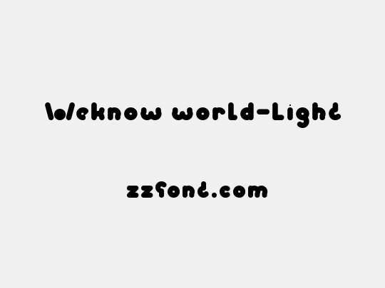 Weknow world-Light