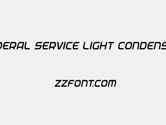 Federal Service Light Condensed Italic