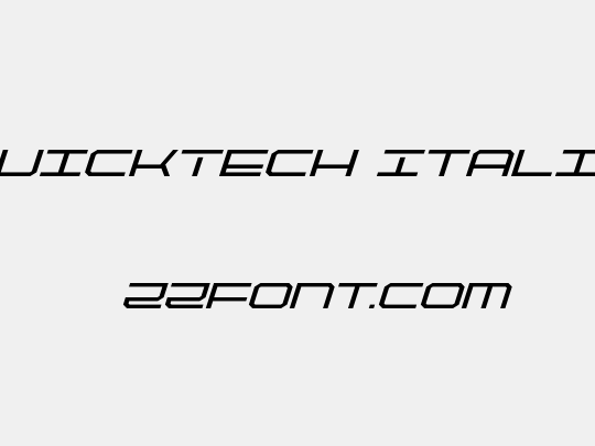 QuickTech Italic