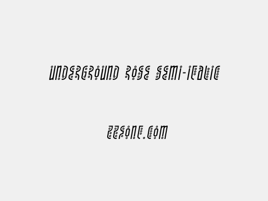 Underground Rose Semi-Italic