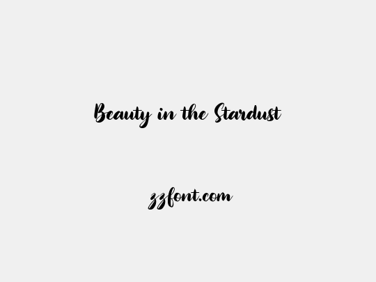 Beauty in the Stardust
