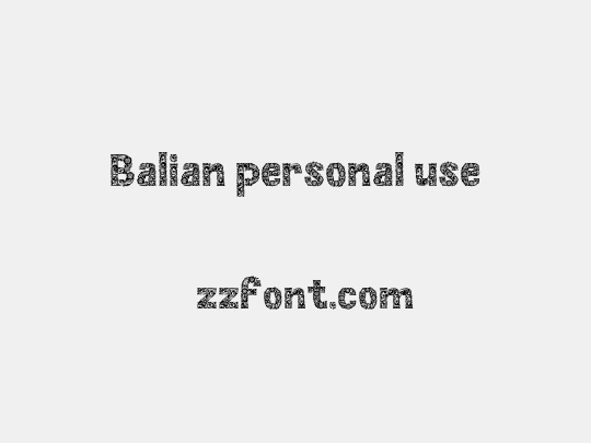 Balian personal use