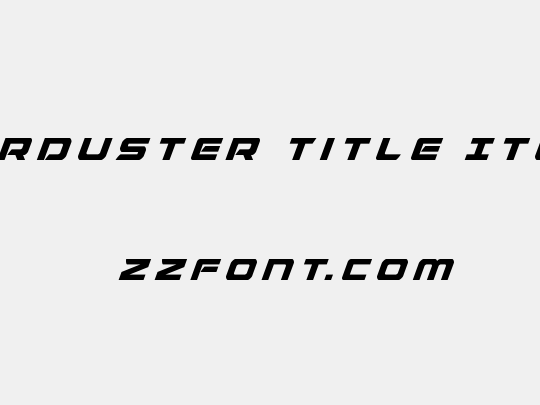 Starduster Title Italic