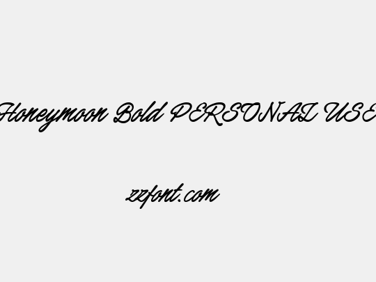 Honeymoon Bold PERSONAL USE